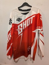Shot Race Gear Mx Motocross Jersey Red And White Medium