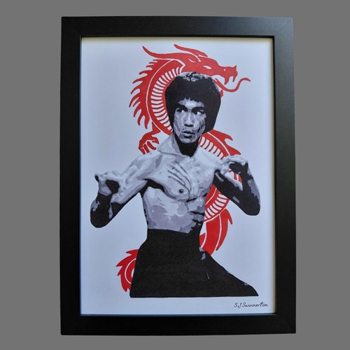 Bruce lee original hand drawn - bruce,