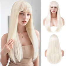 Long Straight Platinum blonde