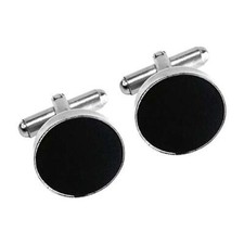 Mens cufflinks silver - silver, plated
