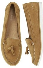 Long Tall Sally Shoes Rudy Suede Leather Tassel Loafer UK 7 US 9 Euro 41
