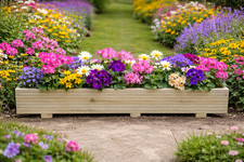 Wooden trough planters - trough,