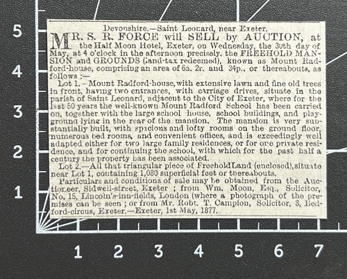 Mount radford saint leonard - -,
