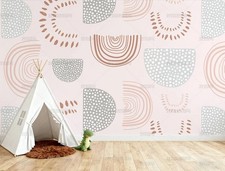 3D Colorful Rainbow Pattern Kids Self-adhesive Removeable Wallpaper Wall Mural