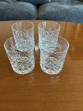 Cut glass whisky glasses - cut,
