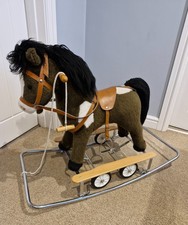 Rare Vintage Retro 1980's Rocking Horse Italian Trudi Push-along