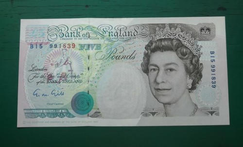Bank england five pound - bank,