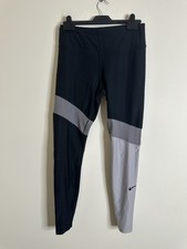 Nike Leggings Size M Medium Power Victory Tight Fit Grey  Mesh Gym Workout Drifi