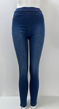 Ladies EX M&S Pull On Denim Jeggings Cotton Blend With Stretch Size 6-20