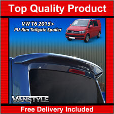 FITS VW T6 CARAVELLE REAR TAILGATE SPOILER SPORTLINE STYLE PU NOT FIBREGLASS