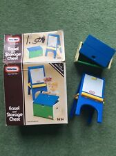 Little Tikes USED Brown Boxed Dolls House Toy Box or Storage Chest & Easel 5593 