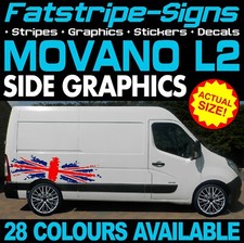 to fit VAUXHALL MOVANO L2 MWB GRAPHICS STICKERS STRIPES DECALS CAMPER VAN
