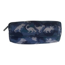 PAPERCHASE blue dinosaur school office zipped pencil case storage, 20cm long