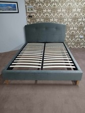 John Lewis Grace Upholstered Bed Frame, King Size, Grey Velvet