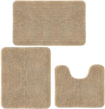 3PCS Bathroom Mat Set Toilet