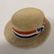 Boater Hat Porcelain LUTON THEMED China Ornament 11cm in length - rare