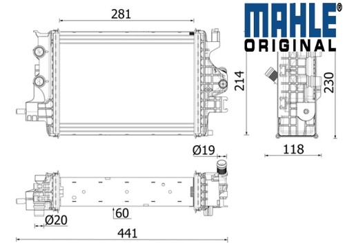 Right front engine cooling - right,