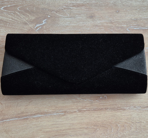 Quiz black velvet style clutch - style,