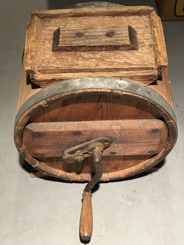Antique wooden butter churn - antique,