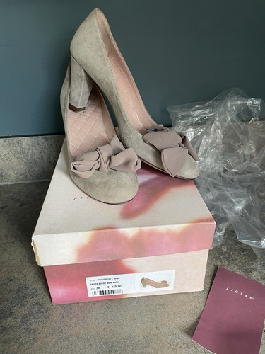 Jigsaw crepe bow - crepe, suede