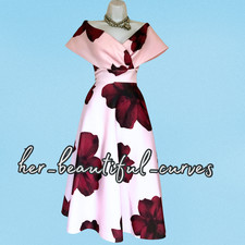 QUIZ FLORAL PRINT WEDDING OCCASION PARTY DRESS SIZE 18