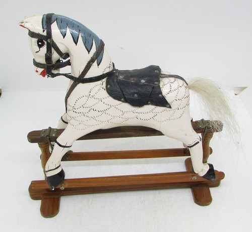 Vintage wooden rocking horse - vintage,
