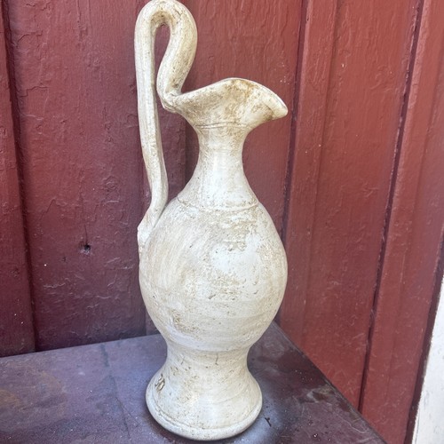 Terra cotta hand painted vase - terra,
