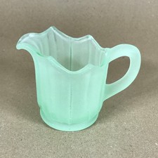 Vintage Frosted Green Glass