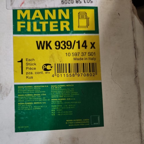 Mann wk939 14x fuel - wk939/14x, filter
