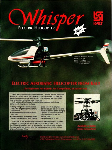 Kalt whisper electric - whisper, rc