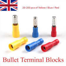 20-200pcs Electrical Bullet Crimp Connectors - Insulated Terminals for Wiring UK