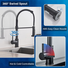 Black kitchen tap sink - tap,