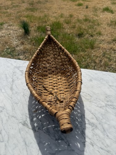 Vtg hand woven splint - vtg, hand-woven