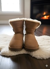 EMU Australia Angells Lo Sheepskin Boots Chestnut/Tan – Size US 7 / UK 5