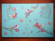 Decorative Glass Kitchen Worktop Saver, Chopping Board, Birds, 29.5cm x 19.5cm