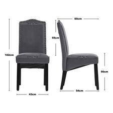 4x Velvet Dining Chair High