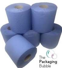 Blue Rolls CentreFeed 2Ply Embossed Hand Towels Wipe 60m 90m 120m 6 Pk Roll BULK