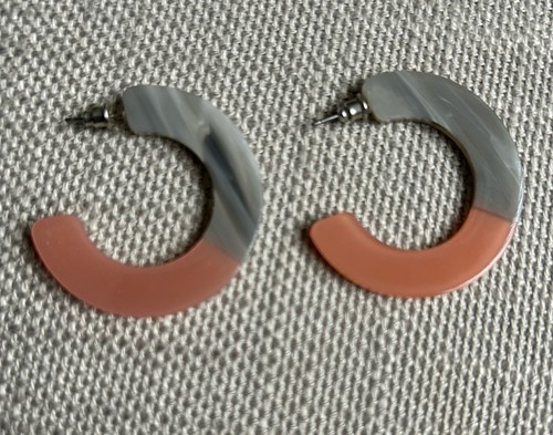 Pink grey marble - pink, resin