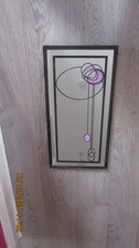 Handmade Rennie Mackintosh Style Floral Leaded Glass Rectangular Wall Mirror