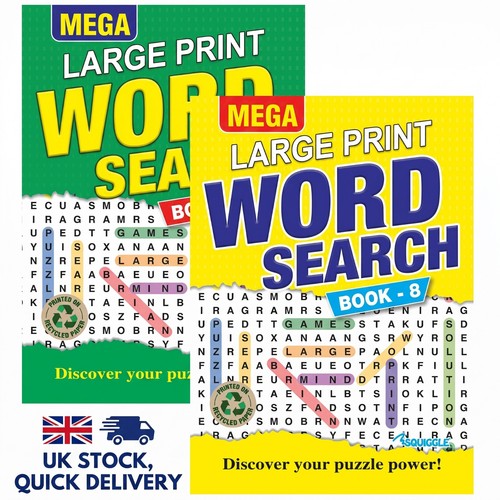 Quiz puzzle large print word - print,