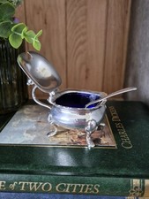 antique silver plated mustard