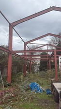 Solid steel portal frame
