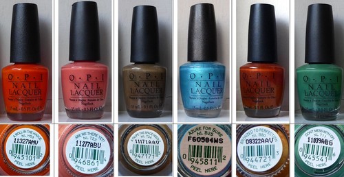 Opi nail polishes - opi,