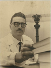 Dino Origlia, psychologist, 1962 Vintage silver print.Dino Origlia (Turin, Dec 6