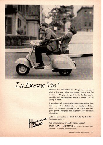 1961 vespa italian scooter - 1961,