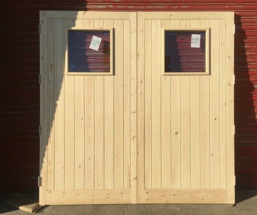 Solid wood timber garage - solid,