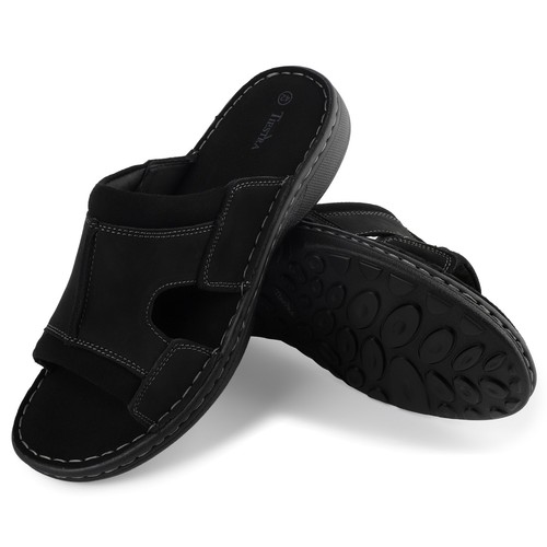 Mens slip leather - mens, sandals