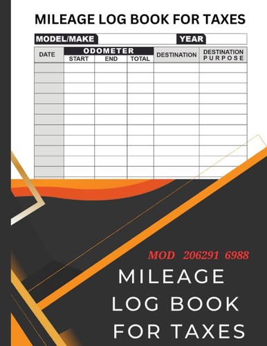 Mileage log book for - book, taxes