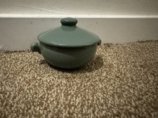 Denby Stoneware Individual Serving 3.5" Tall Casserole Dish w/ Lid Manor Green