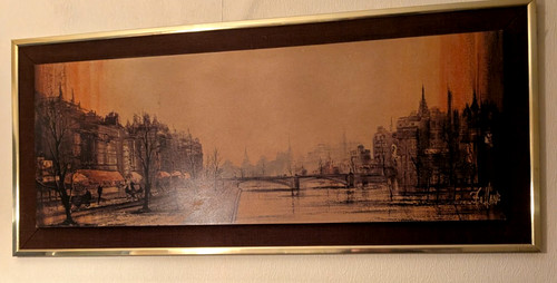 Large vintage print café - vintage,